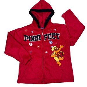 Vintage Disney Tigger “Purr-fect” Red Zip Hoodie